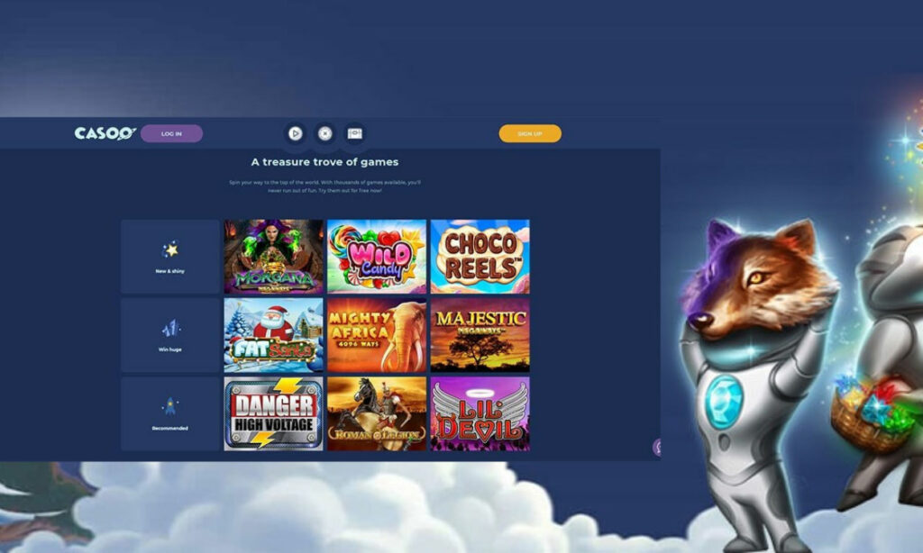 Casoo casino selection of games